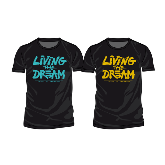 T-shirt LIVING THE DREAM BLACK